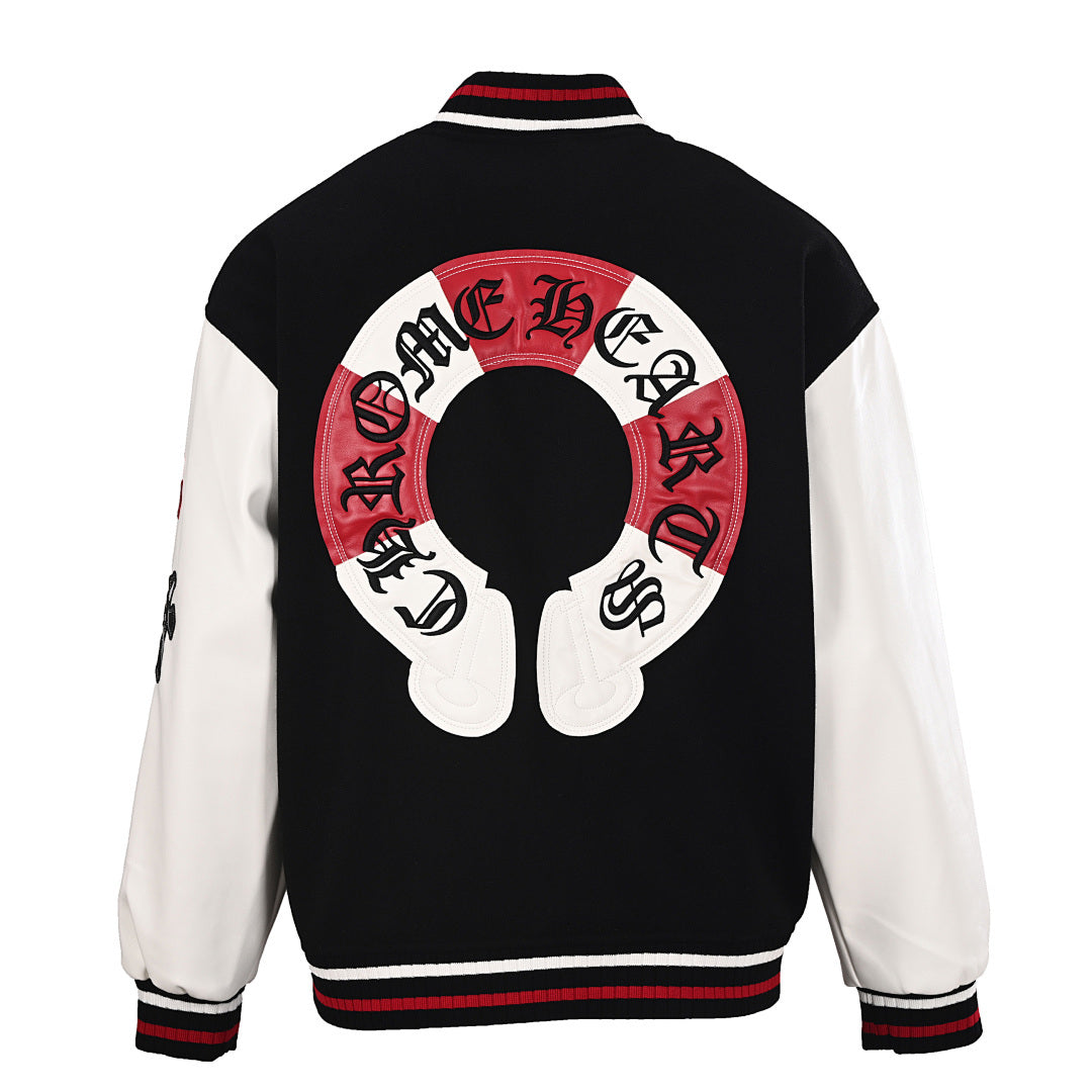 Chrome Hearts Cross-Patchwork Baseball Jacket