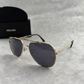 Modern Gold Aviator Sunglasses - UV Protection Metal Frame Shades