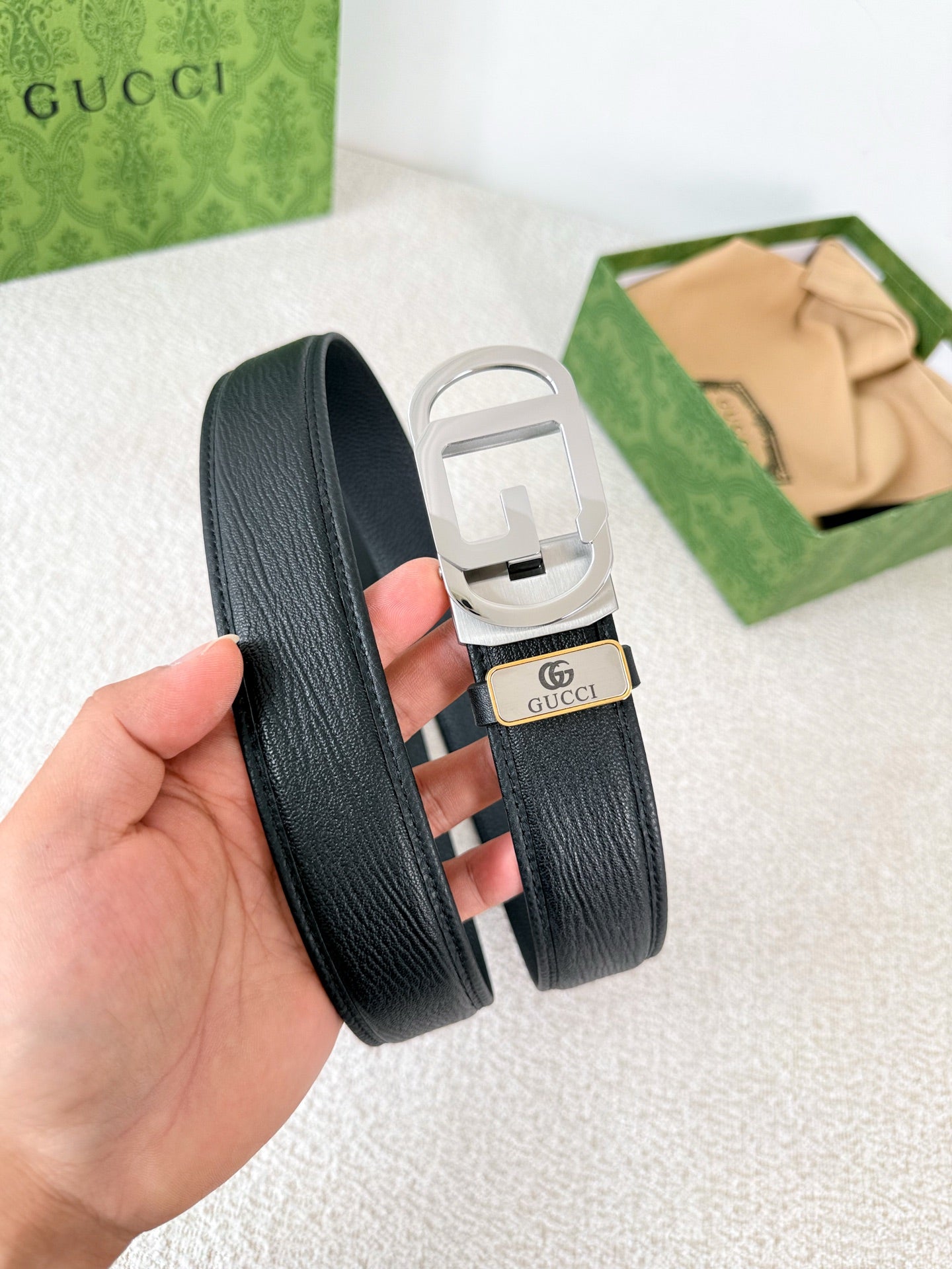Premium Automatic Buckle Leather Belt - Full Grain Genuine Hide