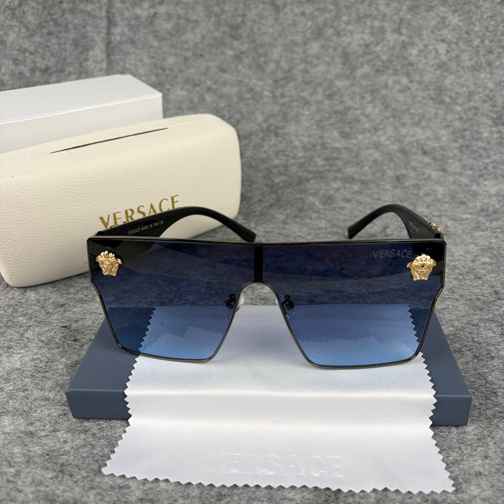 Modern Statement Shield Sunglasses - Oversized Gradient Lens UV400