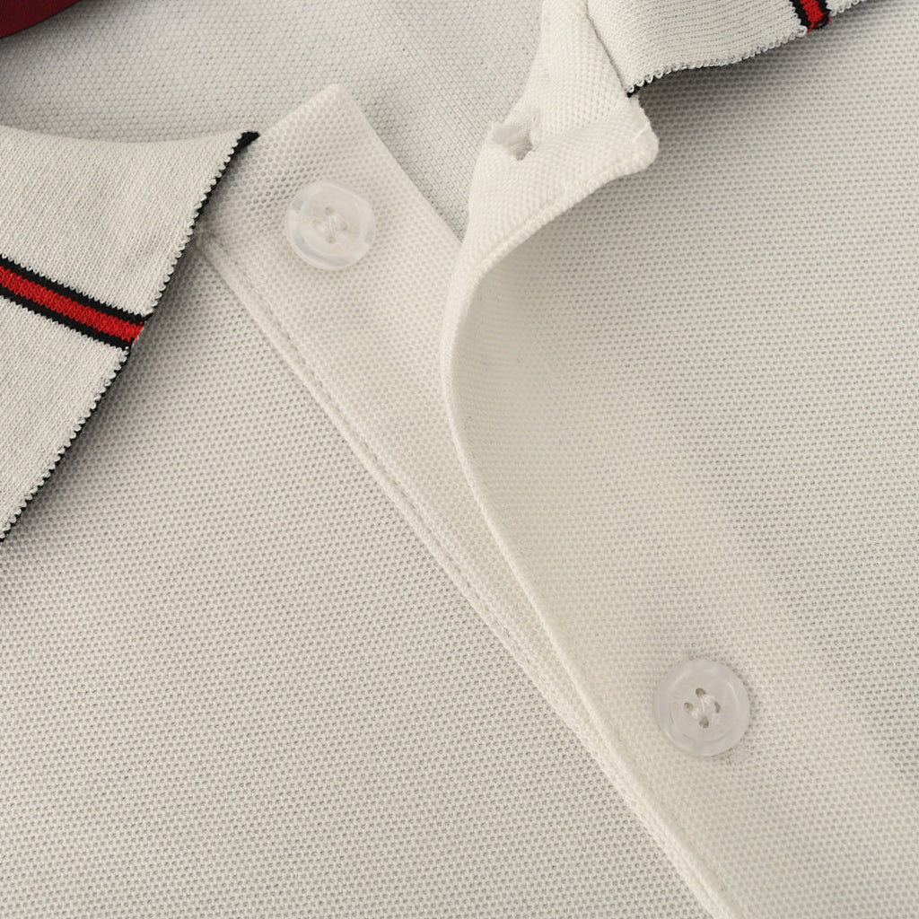 GUCCI Ribbed Jacquard Short-Sleeve Polo Shirt