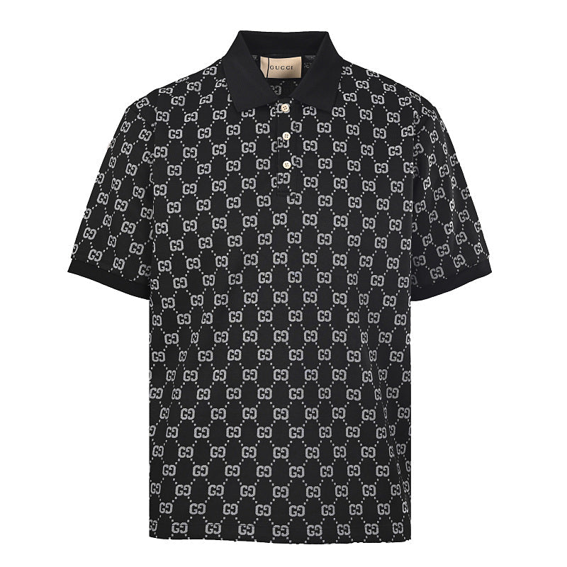 Gucci All-Over Print Short-Sleeve Polo Shirt