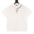 Chrome Hearts Color-block Gothic Script Cross Necklace T-Shirt